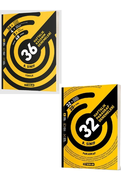 Evrensel İletişim Yayınları 8.Sınıf Hız Yayınları Türkçe + Paragraf 36 Haftalık Kazanım Denemeleri / 2 KİTAP - Güncel ürün görseli
