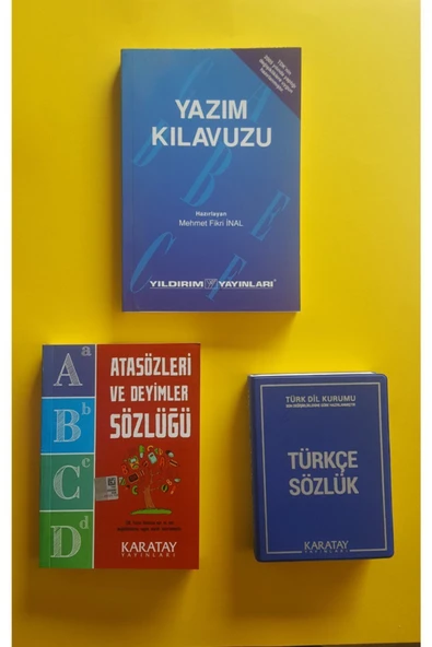 ABS 3 Lü Sözlük Seti (yazım Kılavüzu+tdk Türkçe Sözlük+atasözleri Ve Deyimler Sözlüğü) - 1
