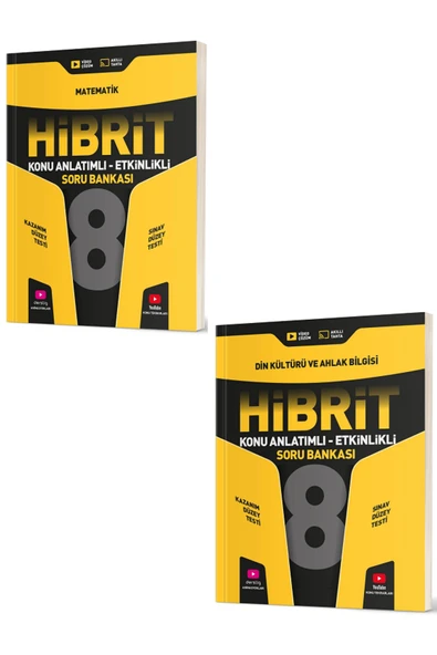 Evrensel İletişim Yayınları 8.Sınıf Hız Yayınları HİBRİT Matematik + Din Kültürü Konu Etkinlikli Soru Bankaları / 2 KİTAP ürün görseli