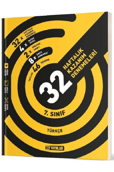 Evrensel İletişim Yayınları 7.Sınıf Hız Yayınları Matematik Türkçe Fen Sosyal Bilgiler 32 Haftalık Kazanım Denemeleri / 4 KİTAP - 3