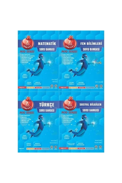 Nartest Yayınevi Nartest 7.sınıf Mod Serisi 4'lü Soru Bankası Seti - Nartest 7 Mod ürün görseli