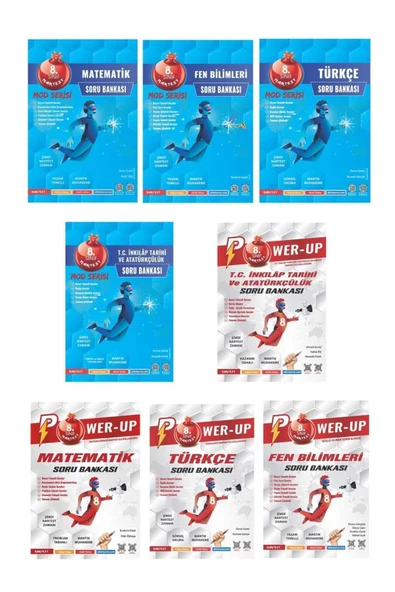 Nartest Yayınları Nartest 8.sınıf Power Up ve Mod Serisi Matematik Fen Türkçe İnkılap Soru Bankası 8KitapLGS2023 2024 ürün görseli