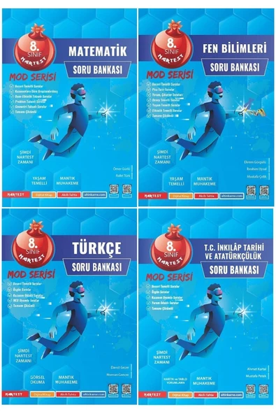 Nartest Yayınları 8.sınıf Lgs Mod Serisi 4'lü Soru Bankası Seti (MATEMATİK+FEN BİLİMLERİ+İNKİLAP+TÜRKÇE) ürün görseli