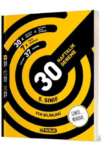 Evrensel İletişim Yayınları 5.Sınıf Hız Yayınları Fen Bilimleri 30 Haftalık Deneme - Optik Okuma Yazılıya Hazırlık / Güncel YENİ ürün görseli