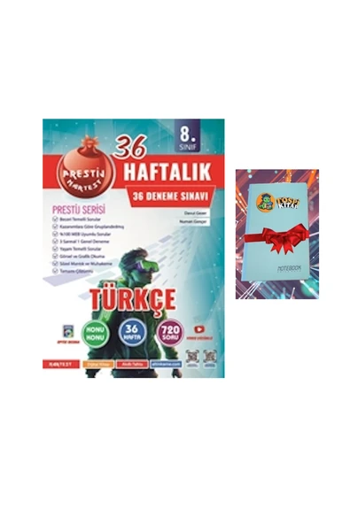 Nartest Yayınları 8. Sınıf Haftalık TÜRKÇE Denemeleri (DEFTER HEDİYE) ürün görseli