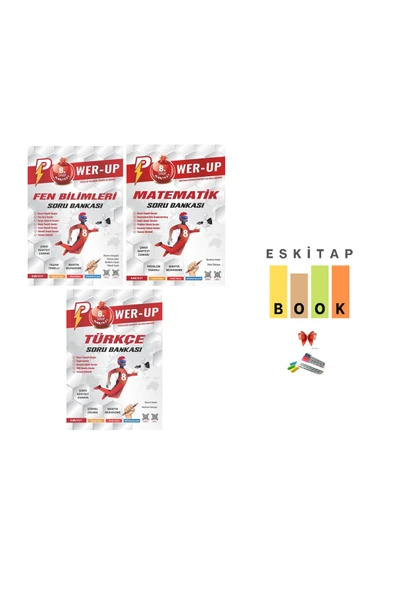 Nartest Yayınları 8. Sınıf Power-up MATEMATİK + FEN BİLİMLERİ + TÜRKÇE Soru Bankası ürün görseli