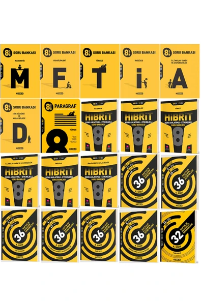 Evrensel İletişim Yayınları 8.Sınıf Hız Yayınları Soru Bankaları + Hibrit Etkinlik Soru + 36 Haftalık Denemeler / 20 KİTAP SET ürün görseli