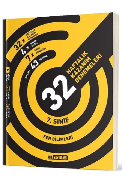Evrensel İletişim Yayınları 7.Sınıf Hız Yayınları Fen Bilimleri + İngilizce 32 Haftalık Kazanım Denemeleri / 2 KİTAP SET - 2