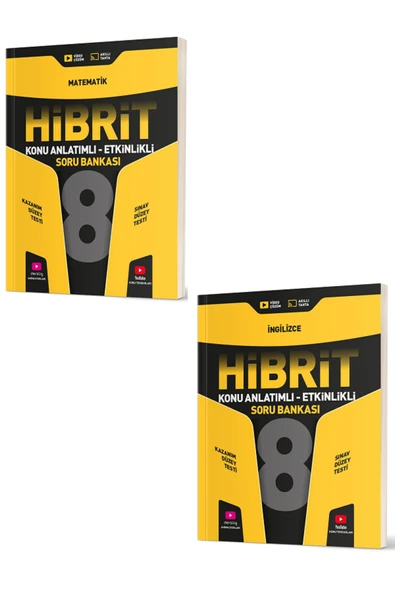 Evrensel İletişim Yayınları 8.Sınıf Hız Yayınları HİBRİT Matematik + İngilizce Konu Etkinlikli Soru Bankaları / 2 KİTAP ürün görseli