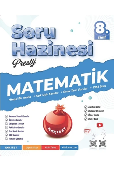 Nartest Yayınları 8. Sınıf Prestij Matematik Soru Hazinesi ürün görseli