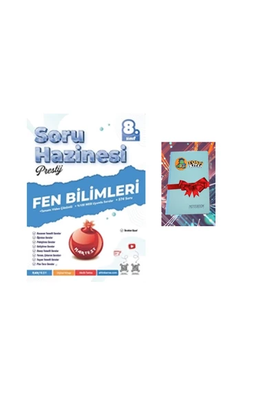 Nartest Yayınları 8. Sınıf Prestij FEN BİLİMLERİ Soru HAZNESİ (DEFTER HEDİYE) ürün görseli