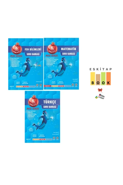 Nartest Yayınları 6. Sınıf Mod FEN BİLİMLERİ + MATEMATİK + TÜRKÇE Soru Bankası ( 1 ADET NOT DEFTERİ HEDİYE) ürün görseli