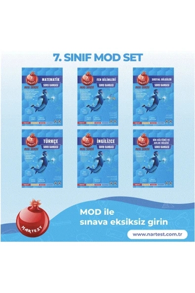 Nartest Yayınları NARTEST YAYINLARI 7. SINIF MOD TÜM DERSLER SORU BANKASI SETİ 6 KİTAP (yeni güncellenmiş baskı) ürün görseli