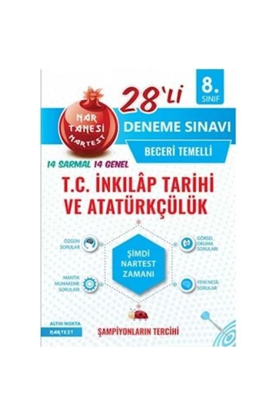 Nartest Yayınları 8. Sınıf Nar Tanesi Inkılap 28 Deneme ürün görseli