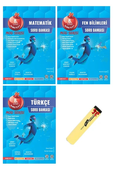Nartest Yayınları LGS 8. Sınıf Mod Serisi Soru Bankası Matematik Fen Bilimleri ve Türkçe 3lü Set ürün görseli