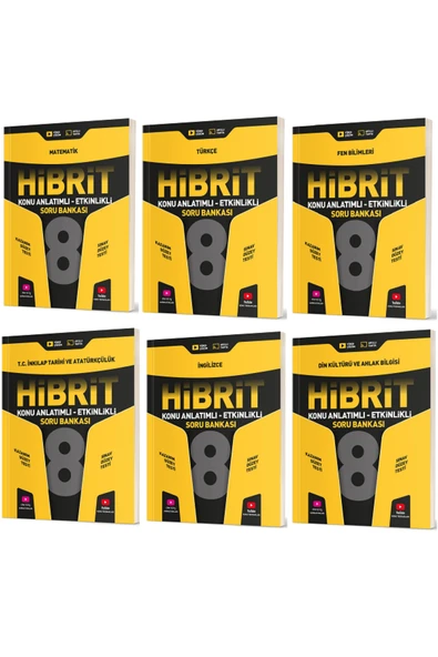 Evrensel İletişim Yayınları 8.Sınıf Hız Yayınları HİBRİT Matematik Konu Anlatımlı Etkinlikli Soru Bankaları / 6 KİTAP SET ürün görseli