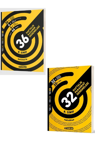 Evrensel İletişim Yayınları 8.Sınıf Hız Yayınları Matematik + Paragraf 36 Haftalık Kazanım Denemeleri / 2 KİTAP - Güncel ürün görseli