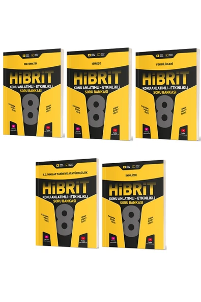 Evrensel İletişim Yayınları 8.Sınıf Hız Yayınları HİBRİT Türkçe Konu Anlatımlı Etkinlikli Soru Bankaları / 5 KİTAP SET ürün görseli