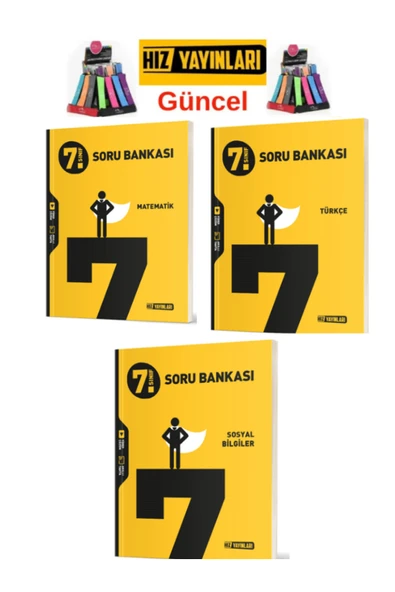 Hız ve Renk Yayınları Hız 7.Sınıf Yeni Müfredat Matematik -Türkçe-Sosyal-Soru Bankası Seti+Kalemlik ürün görseli