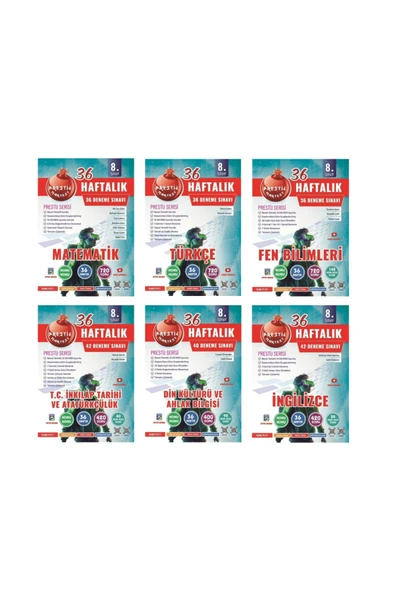 Nartest Yayınları Nartest 8. Sınıf Haftalık Deneme seti 2024 ürün görseli