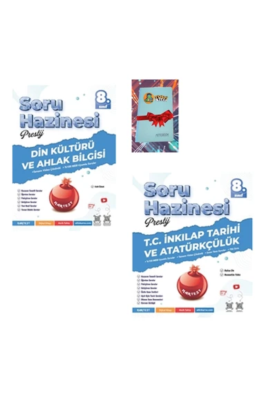 Nartest Yayınları 8. Sınıf Prestij DİN KÜLTÜRÜ + İNKILAP TARİHİ Soru HAZNESİ (DEFTER HEDİYE) ürün görseli