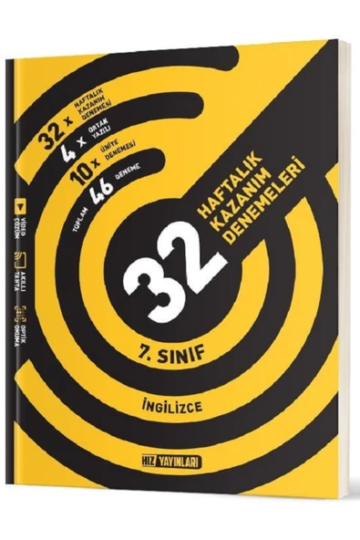 Evrensel İletişim Yayınları 7.Sınıf Hız Yayınları Matematik + İngilizce 32 Haftalık Kazanım Denemeleri - Ortak Yazılı / 2 KİTAP - Resim 3