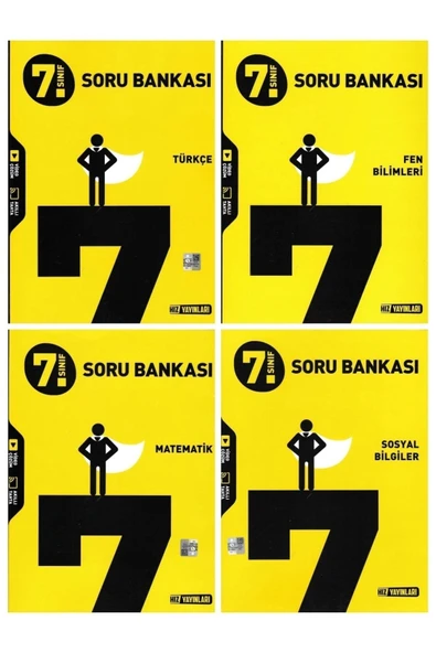 Hız Yayınları 7 Sınıf Matematik Fen Türkçe Sosyal Soru Bankası 4 Kitap Set ürün görseli