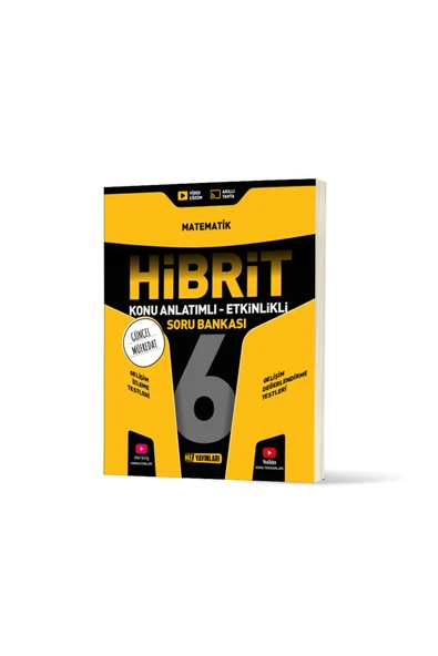 Evrensel İletişim Yayınları HIZ 6. SINIF HİBRİT MATEMATİK SORU BANKASI GÜNCEL BASIM 2025 ürün görseli