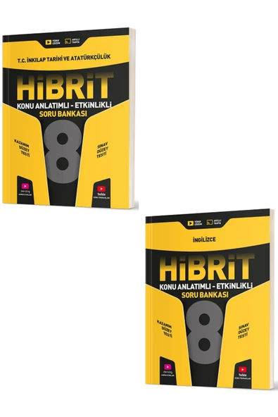 Evrensel İletişim Yayınları 8.Sınıf Hız Yayınları HİBRİT İnkılap Tarihi + İngilizce Konu Anl Etkinlikli Soru Bankaları / 2 KİTAP ürün görseli