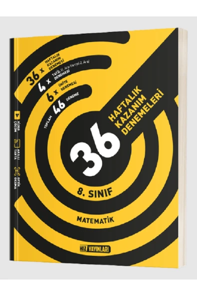 Evrensel İletişim Yayınları 8.Sınıf Hız Yayınları Matematik + Türkçe + Fen Bilimler 36 Haftalık Kazanım Denemeleri / 5 KİTAP SET - Resim 2