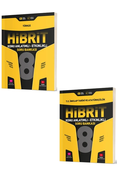 Evrensel İletişim Yayınları 8.Sınıf Hız Yayınları HİBRİT Türkçe + İnkılap Tarihi Konu Anlatı Etkinlikli Soru Bankaları / 2 KİTAP ürün görseli