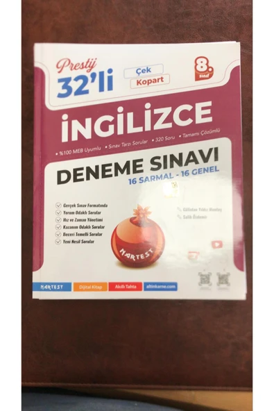 Nartest Yayınları NARTEST 8. Sınıf Prestij İngilizce 32'li Deneme Sınavı ürün görseli