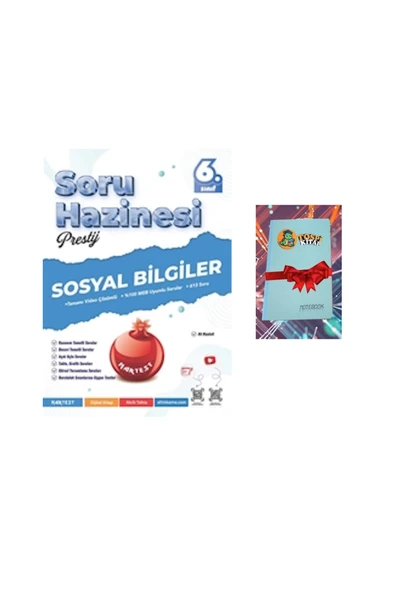 Nartest Yayınları 6. Sınıf Prestij SOSYAL BİLGİLER Soru Hazinesi (DEFTER HEDİYE) ürün görseli