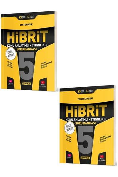 Evrensel İletişim Yayınları 5.sınıf Hız Yayınları Hibrit Matematik Fen Bilimleri Konu Anlatımlı Etkinlikli Soru / 2 Kitap ürün görseli