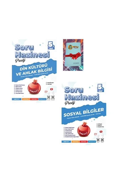 Nartest Yayınları 5. Sınıf Prestij DİN KÜLTÜRÜ + SOSYAL BİLGİLER Soru Hazinesi (DEFTER HEDİYE) ürün görseli