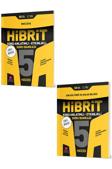 Evrensel İletişim Yayınları 5.Sınıf Hız Yayınları HİBRİT İngilizce + Din Kültürü Konu Anlatımlı Etkinlikli Soru / 2 KİTAP ürün görseli