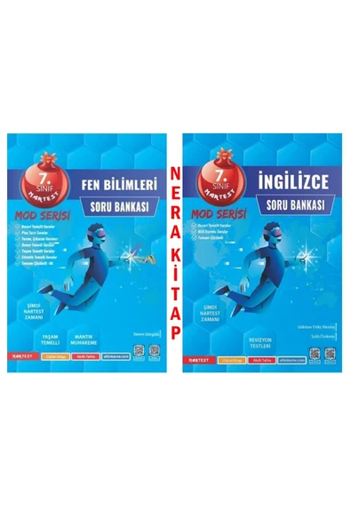 Nartest Yayınları Nartest 7. Sınıf Yeni Nesil Fen Bilimleri Ve Ingilizce Mod Soru Bankası (2Lİ SET) ürün görseli