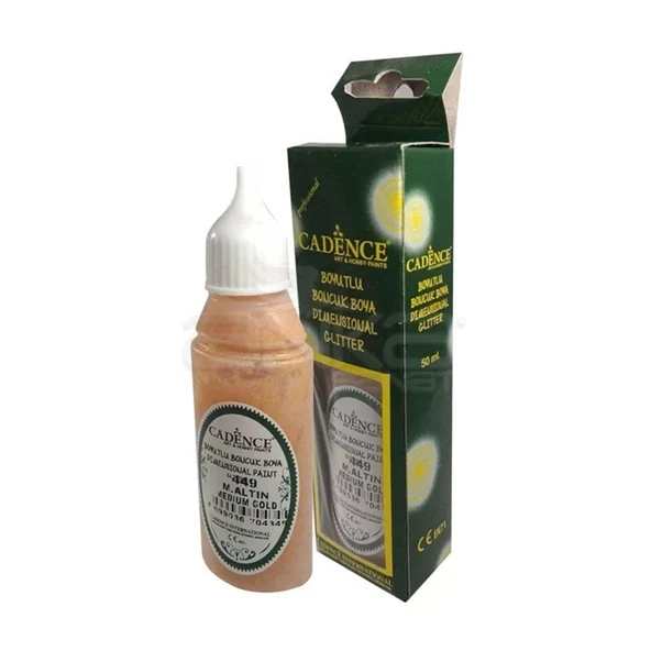 Cadence Boncuk Boyası Simli 50ml M.Altın No:449 ürün görseli 1