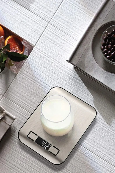 Tiffany 5kg Lüx Dijital Mutfak Terazisi 5kg 1 gr Hassas Paslanmaz Çelik Pil Hediyeli ürün görseli