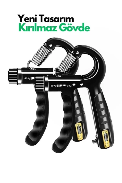 Lumisa Home Ayarlı (sayaçlı) El Yayı 5-60 Kg Ayarlanabilir Bilek Kas Güçlendirme Aleti Kaydırmaz Damar Çıkartıcı ürün görseli 1