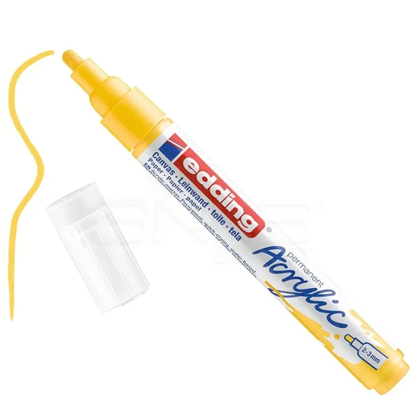 Edding 5100 Akrilik Marker Kalem 2-3mm Yuvarlak Uç 905 Trafik Sarı ürün görseli