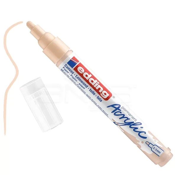 Edding 5100 Akrilik Marker Kalem 2-3mm Yuvarlak Uç 255 Bej - 1