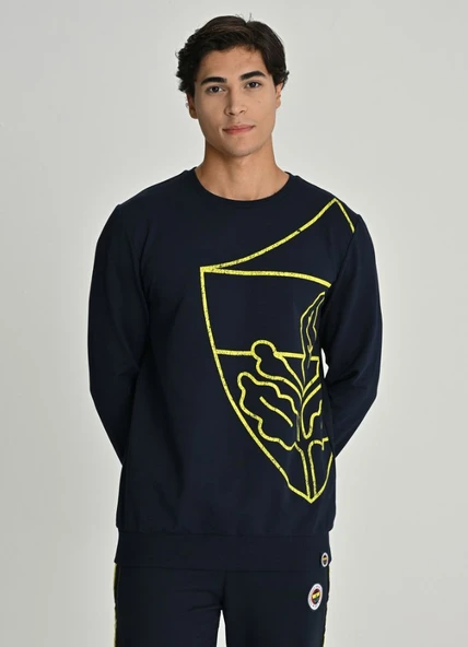 Fenerbahçe Erkek Tribün UV Baskılı All Over Baskı Sweat - 3