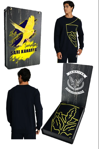 Fenerbahçe Erkek Tribün UV Baskılı All Over Baskı Sweat