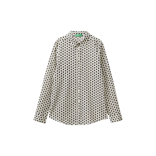 Kadın %100 Koton Desenli Gömlek - Resim 12