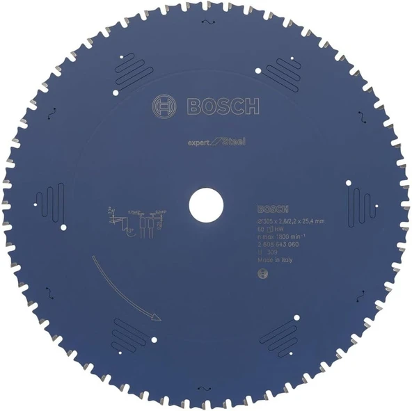Bosch Professional Expert Serisi Metal için Daire Testere Bıçağı 305*25,40 mm 60 Diş - 1