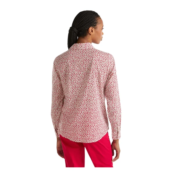 Kadın %100 Koton Desenli Gömlek - Resim 4