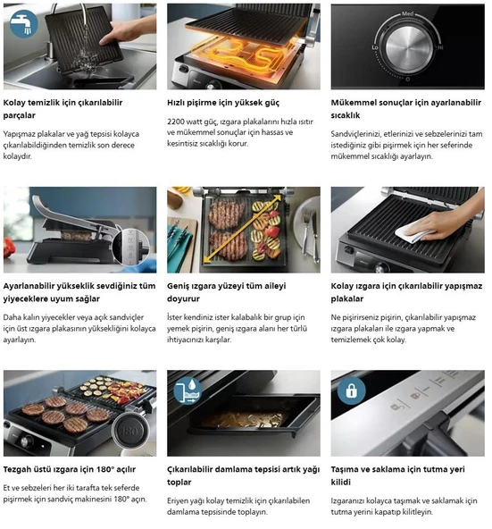 PHİLİPS HD6301/90 IZGARA VE TOST MAKİNESİ - 7