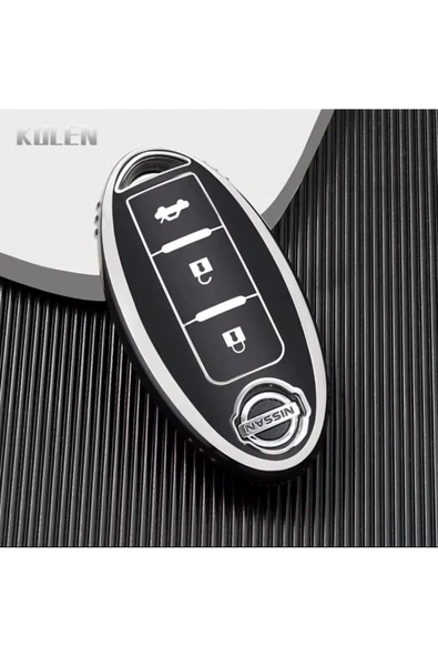 YıldızTuning Nissan X-Trail Sustasız Anahtar Kılıfı Siyah-Silver ürün görseli