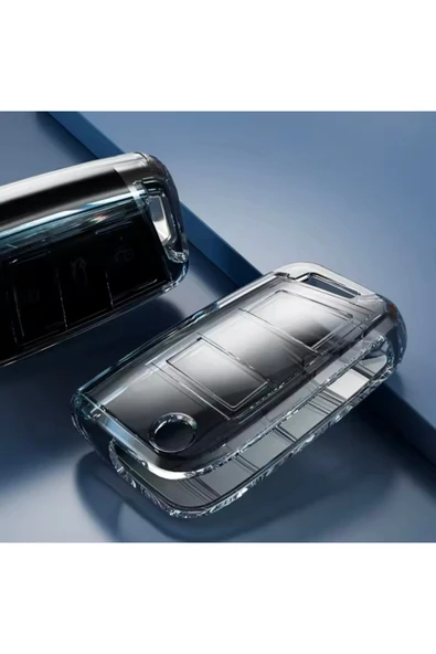 YıldızTuning Skoda Karoq Şeffaf-Füme Anahtar Kılıfı - 1